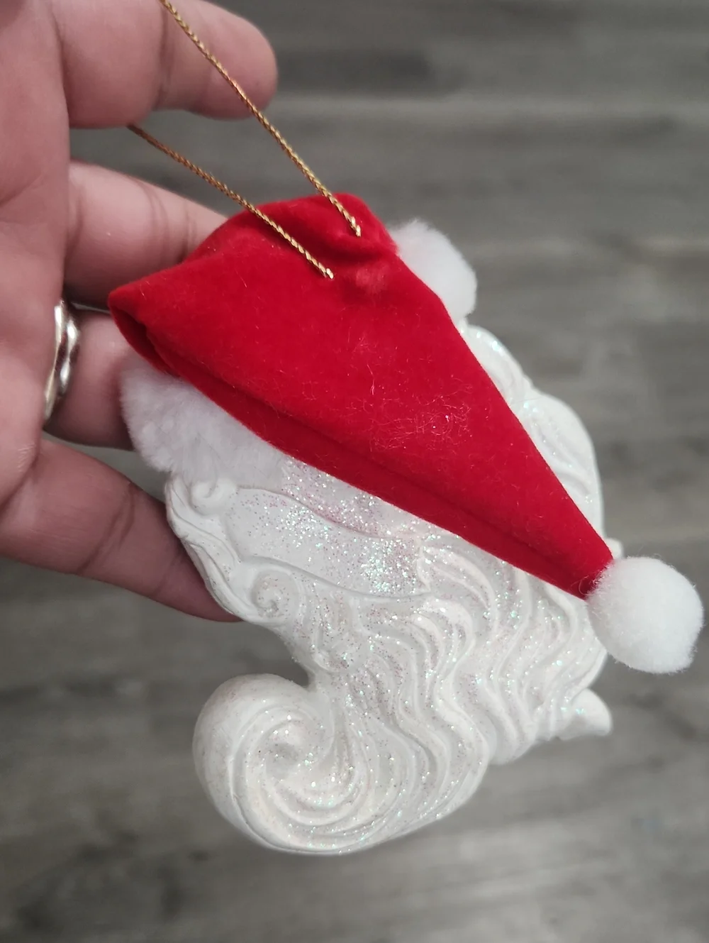 Holiday Santa Face Ornament- Festive Home  Decor